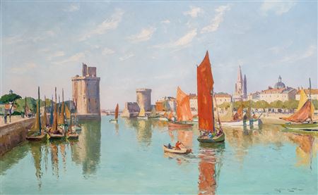 Der alte Hafen von La Rochelle mit Blick auf Tour St. Nicolas und Tour de la Chaine by Christian Couillaud - Auction record, sale price, and art valuation. Compare with similar artists and explore comparable artworks.