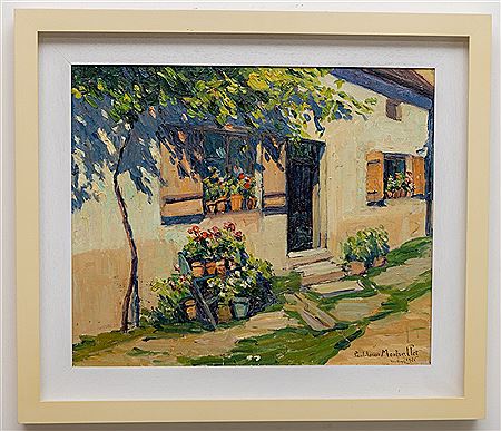 "Cottage with Flowers"