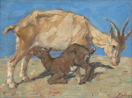 Goat with kid