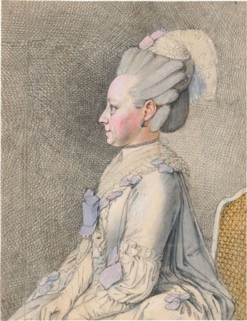 Portrait of the Princess of Stollberg-Gedern, seated in profile to the left