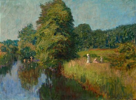 Summer's day on the banks of the Alster near the Illies family's country house