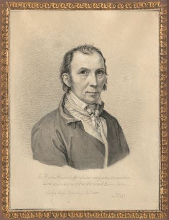 Self-portrait in painter's coat