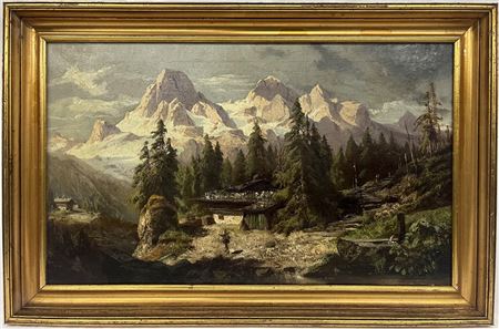 German Alpine Watzmann Mountain Landscape Scene