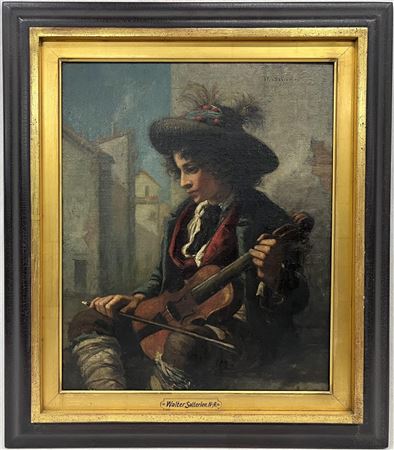 Young Italian Boy with Violin