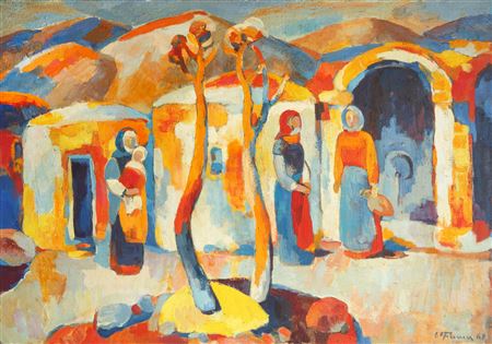 At the Well by Minas Avetisian - Auction record, sale price, and art valuation. Compare with similar artists and explore comparable artworks.