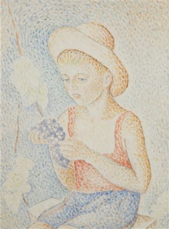 A Boy with Grapes