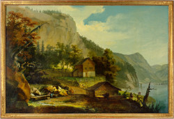 Das Rütli mit Blick auf den Vierwaldstättersee