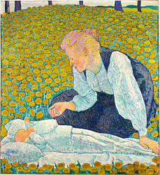Sample artwork by Cuno Amiet (1868 - 1961), known for expressionist portrait and landscape painting, sculpture, graphic art - View similar artists and auction records