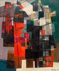 Sample artwork by Hella Guth (1908 - 1992), known for abstract painting - View similar artists and auction records
