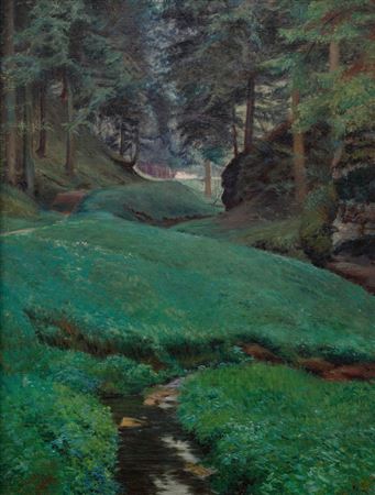 Behind the Cemetery Wall by Frantisek Kavan - Auction record, sale price, and art valuation. Compare with similar artists and explore comparable artworks.
