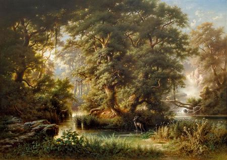Forest Seclusion by Albert Rieger - Auction record, sale price, and art valuation. Compare with similar artists and explore comparable artworks.