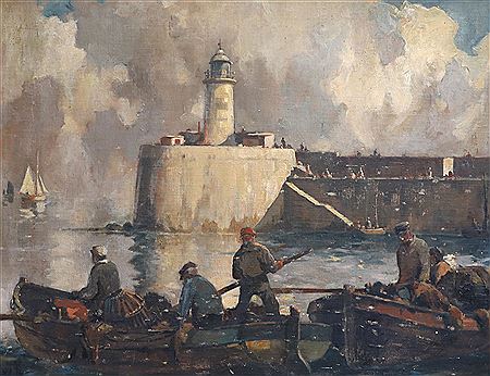 'The Lighthouse, Newhaven' by William Hyams - Auction record, sale price, and art valuation. Compare with similar artists and explore comparable artworks.
