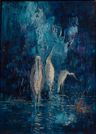 "The herons, Camargue" by Maurice Legrand - Auction record, sale price, and art valuation. Compare with similar artists and explore comparable artworks.