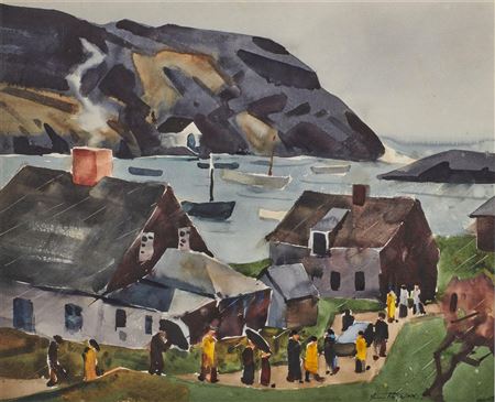Monhegan Burial by James Edward Fitzgerald - Auction record, sale price, and art valuation. Compare with similar artists and explore comparable artworks.