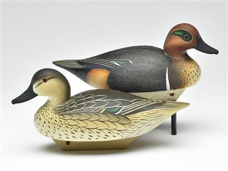 Rare pair of greenwing teal by Charlie Joiner - Auction record, sale price, and art valuation. Compare with similar artists and explore comparable artworks.