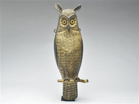 Large owl by Russell Allen - Auction record, sale price, and art valuation. Compare with similar artists and explore comparable artworks.