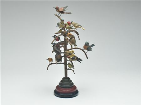 Fantastic carved bird tree