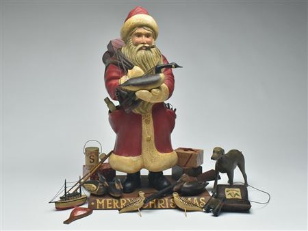 Standing Santa Claus with gifts