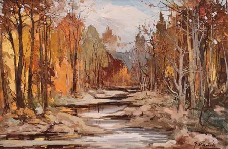 AUTUMN LANDSCAPE by Gordon Marich - Auction record, sale price, and art valuation. Compare with similar artists and explore comparable artworks.