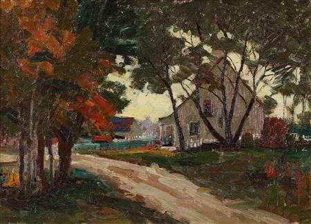 HOMESTEAD IN A SUMMER LANDSCAPE