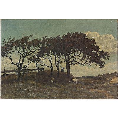 Untitled (Landscape with Cattle)