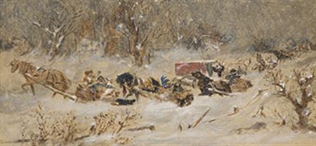 Sleighing in a Snow Storm by John Arthur Fraser - Auction record, sale price, and art valuation. Compare with similar artists and explore comparable artworks.