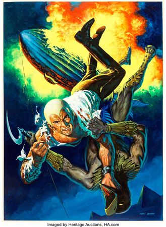 Doc Savage #6 Magazine Cover Painting Original Art (Marvel, 1976)