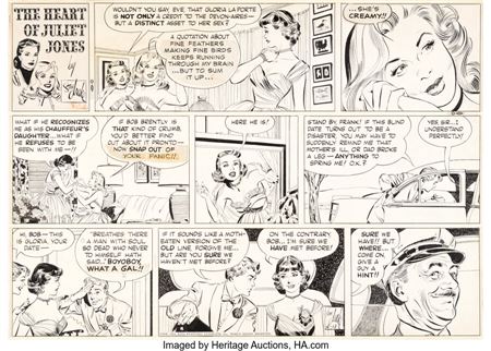 Sample artwork by Stan Drake (1921 - 1997), known for comic illustration (juliet jones, blondie, kelly green) - View similar artists and auction records