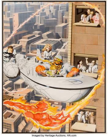 Fantastic Four Unpublished Portfolio Illustration Original Art (S. Q. Productions, c. 1980)