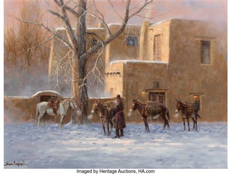 Pack Herd in Winter by Wayne Cooper - Auction record, sale price, and art valuation. Compare with similar artists and explore comparable artworks.