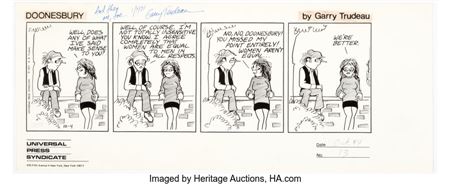 Garry Trudeau Doonesbury Daily Comic Strip Original Art dated 10-4-71 (Universal Press Syndicate, 1971)