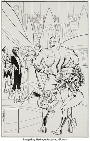 Alan Davis Excalibur Vol 1 #24 Cover Original Art (Marvel, 1990)