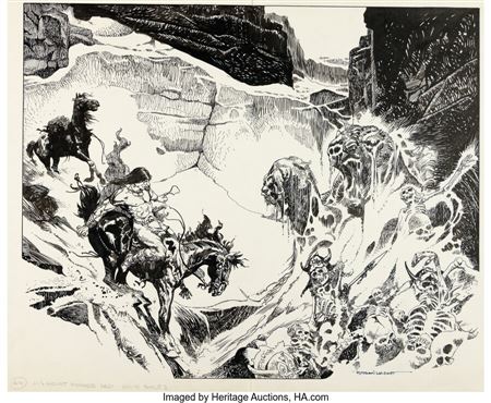 Esteban Maroto Conan and The Sorcerer Double Splash Page 18-19 Original Art (Sunridge, 1978) by Esteban Maroto - Auction record, sale price, and art valuation. Compare with similar artists and explore comparable artworks.