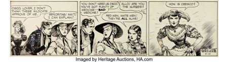 Jose Luis Salinas Cisco Kid Daily Comic Strip Original Art Dated 5-10-52 (King Features Syndicate, 1952)