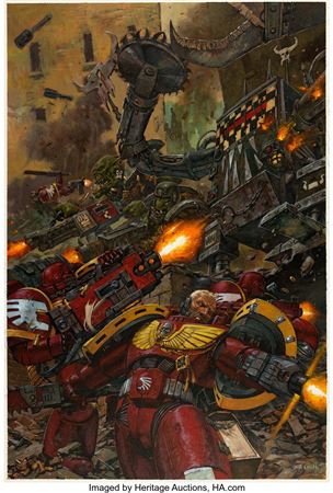 Adrian Smith Space Marines Crusade Against the Orks Illustration Original Art (c. 1993-95)