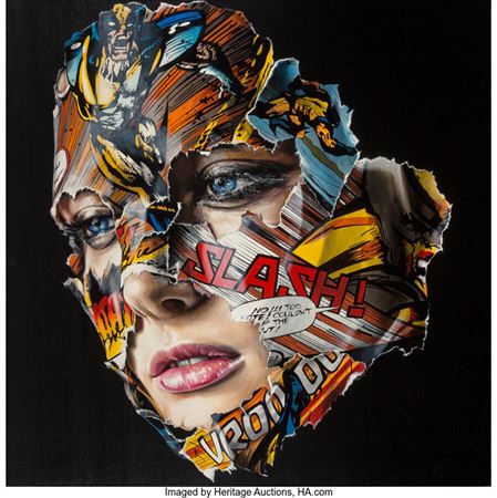Sample artwork by Sandra Chevrier (Born 1983), known for hyperrealistic paintings of women - View similar artists and auction records