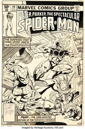 Keith Pollard and Bob McLeod Spectacular Spider-Man #49 Cover Original Art (Marvel, 1980)
