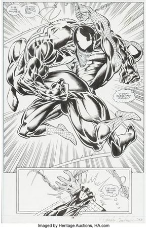 Mark Bagley and Randy Emberlin Amazing Spider-Man #374 Story Page 10 Venom Original Art (Marvel, 1993)