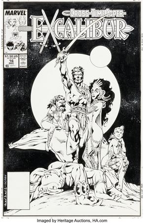 Sample artwork by Alan Davis (Born 1956), known for drawing, comics - View similar artists and auction records