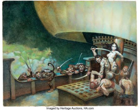 Don Maitz The Virgin & the Wheels Paperback Book Cover Original Art (Popular Library, 1976) by Don Maitz - Auction record, sale price, and art valuation. Compare with similar artists and explore comparable artworks.