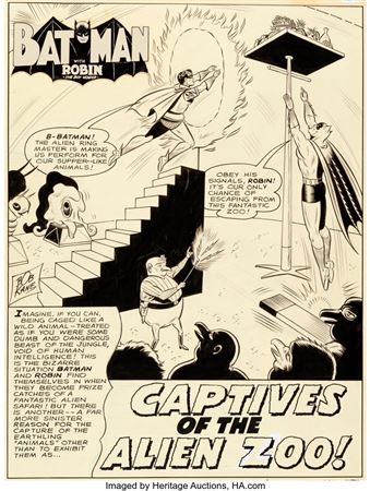 Sheldon Moldoff and Charles Paris Detective Comics #326 Splash Page 1 Original Art and Comic (DC, 1964)
