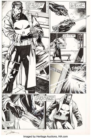 Carl Potts and Jim Lee Punisher War Journal #2 Story Page 13 Original Art (Marvel, 1988) by Carl Potts - Auction record, sale price, and art valuation. Compare with similar artists and explore comparable artworks.