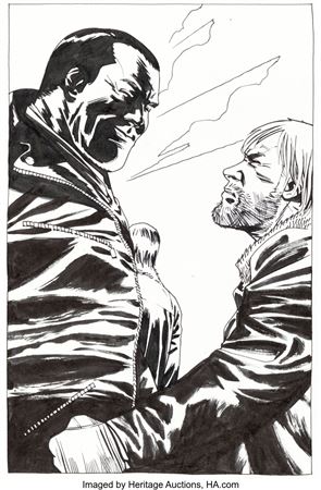 Charlie Adlard The Walking Dead #106 Splash Page 22 Negan Original Art (Image, 2013)