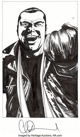 Charlie Adlard The Walking Dead #108 Splash Page 1 Negan Original Art (Image, 2013)