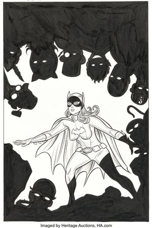 Mike Allred Batgirl #31 "Batman 66" Variant Cover Original Art (DC, 1992)