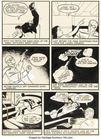Pete Costanza Whiz Comics #7 Story Page 6 Original Art (Fawcett Publ., 1940)