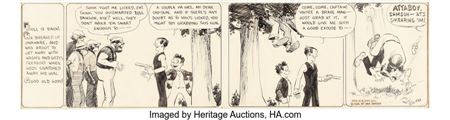Roy Crane Wash Tubbs Daily Comic Strip Original Art dated 5-15-28 (NEA Service, Inc., 1928) by Royston Roy Campbell Crane - Auction record, sale price, and art valuation. Compare with similar artists and explore comparable artworks.