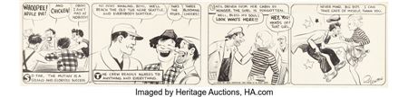 Roy Crane Wash Tubbs Daily Comic Strip Original Art dated 7-28-33 (NEA Service, Inc., 1933)