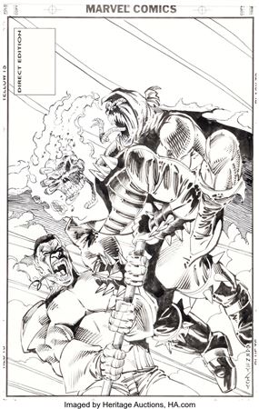 Ron Garney and Chris Ivy Ghost Rider #40 Interior Cover Original Art (Marvel, 1993)