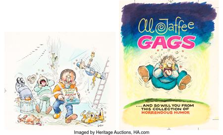 Al Jaffee Al Jaffee Gags / Al Jaffee Gags Again Cover Original Art Group of 3 (Signet, 1974-1975)